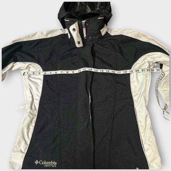 COLUMBIA Vertex Omni-Shield Women’s Waterproof Hooded Jacket Black White M - Picture 5 of 12